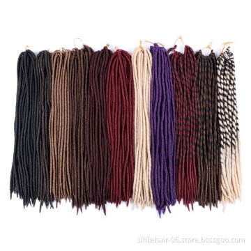 18inch Goddess Locs Crochet Hair Braids Bomba Dreadlocks Crochet Braids Soft Faux Locs Crochet Hair Synthetic Braiding Hair